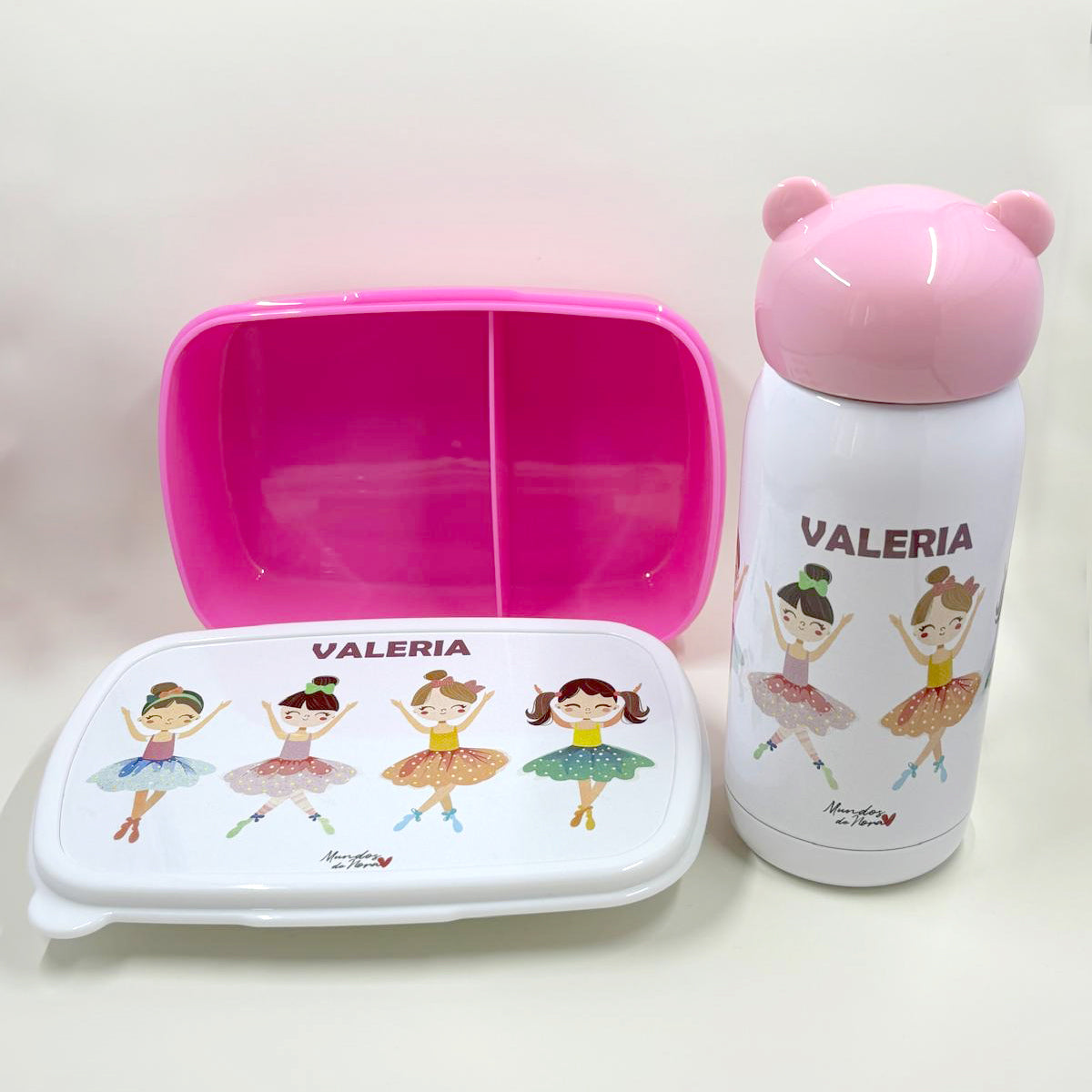 Tuppers infantiles personalizado con estampado y nombre