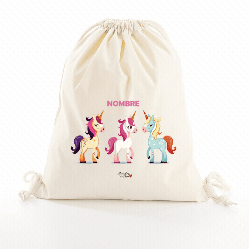 Mochilas / Sacos Infantiles personalizados con estampado y nombre