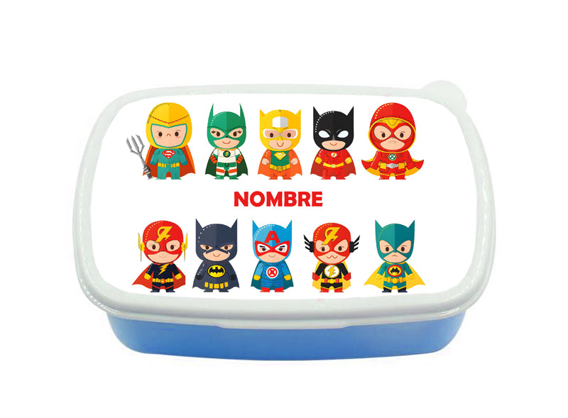 Tuppers infantiles personalizado con estampado y nombre
