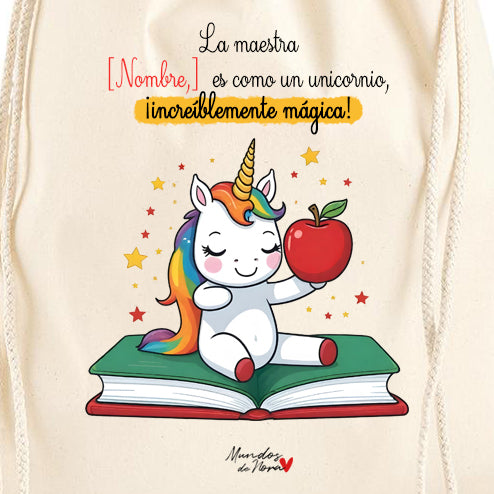Mochila personalizada maestra