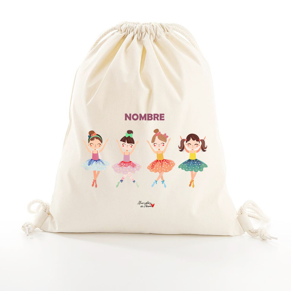 Mochila saco personalizada bailarinas