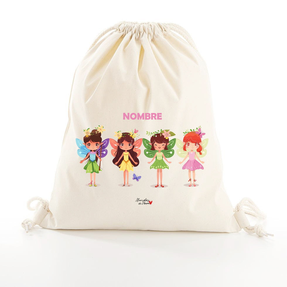 Mochila saco personalizada hadas