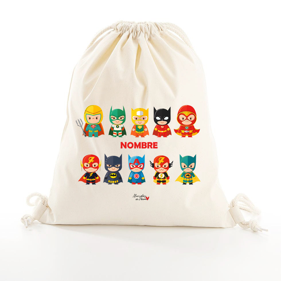 Mochila saco personalizada puserhéroes