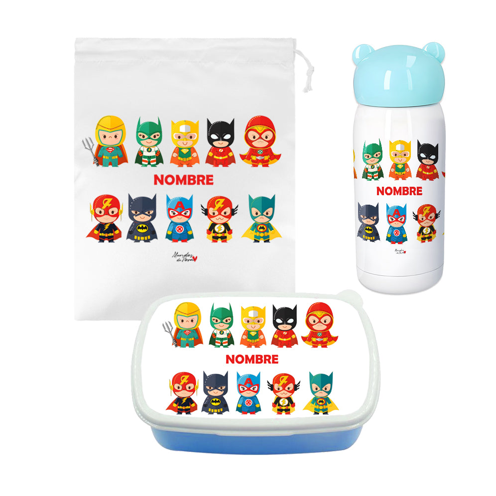 Pack Vuelta al Cole Infantil Personalizado con estampado y nombre