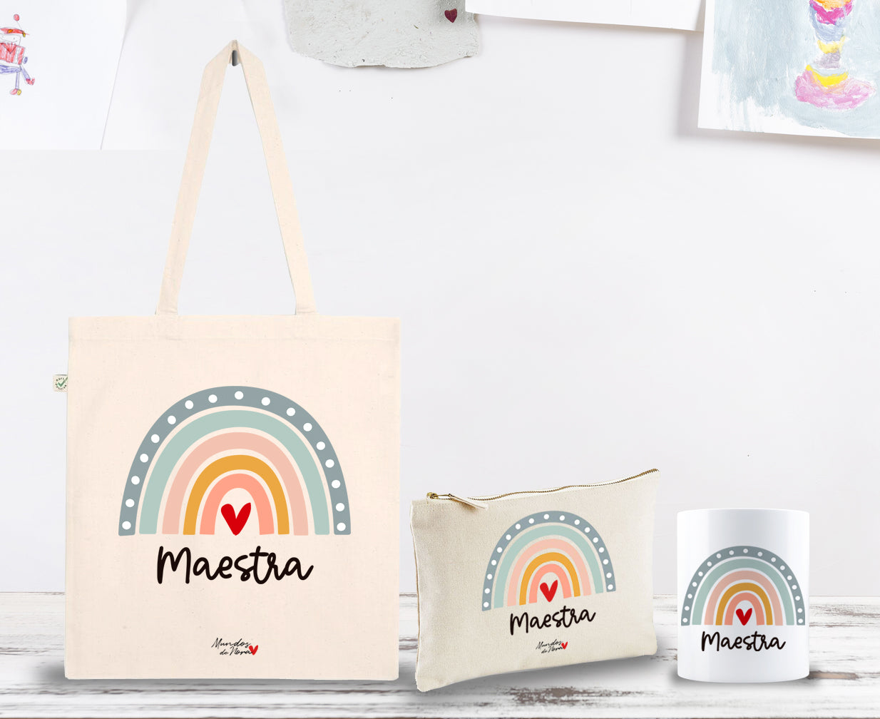 Pack regalo maestra Tote bag + Neceser + Taza