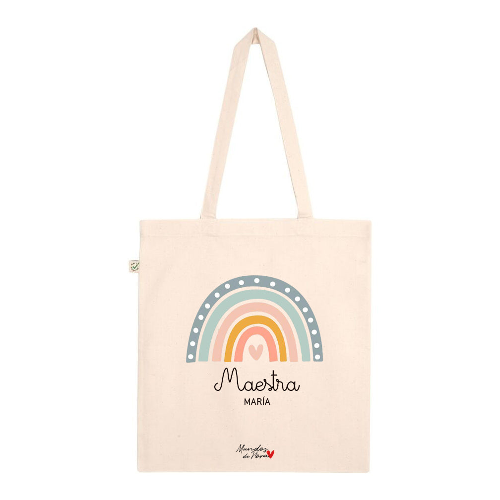 Tote bag maestra con nombre personalizado