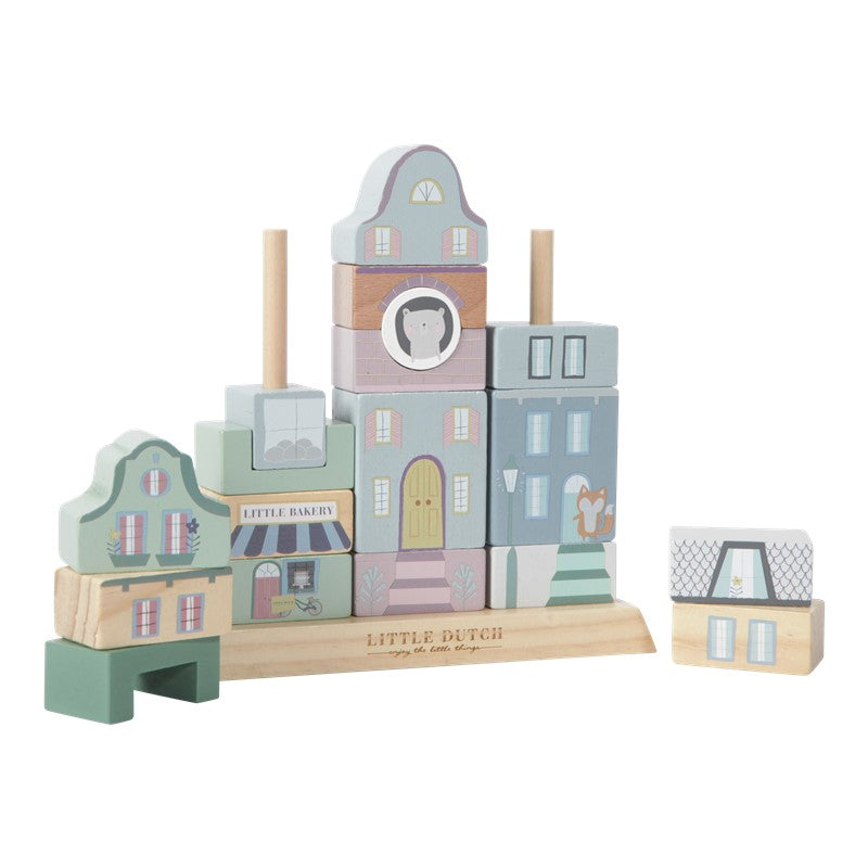 BLOQUES EDIFICIOS ADVENTURE AZUL LITTLE DUTCH - Mundos de Nora