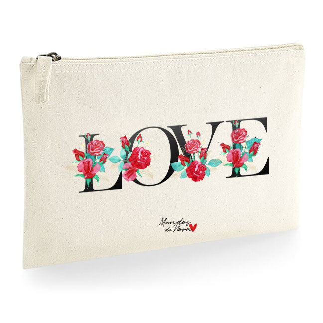 Neceser con estampado LOVE