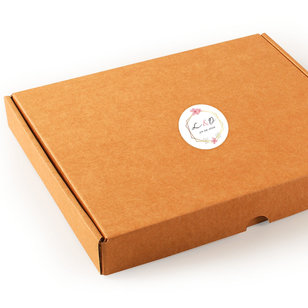Neceser personalizado con diseño de flores para regalo detalle de boda #03