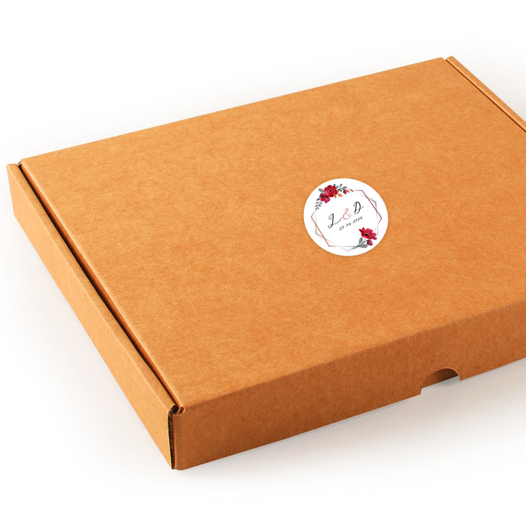 Neceser personalizado con diseño de flores para regalo detalle de boda #06