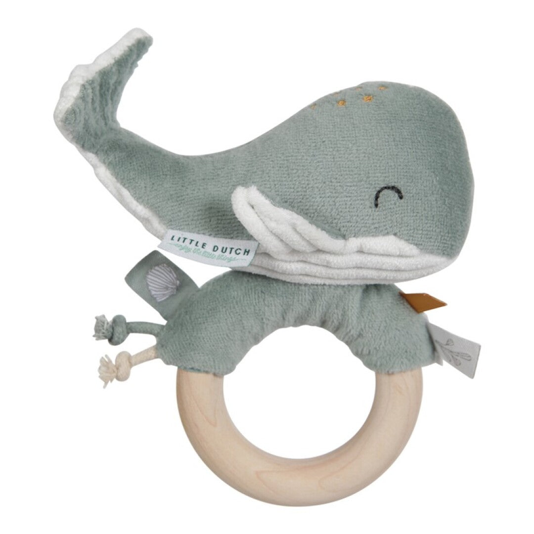 SONAJERO ANILLO BALLENA OCEAN MENTA LITTLE DUTCH - Mundos de Nora