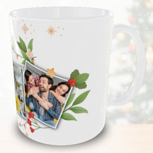 Taza personalizada de Navidad fotos collage