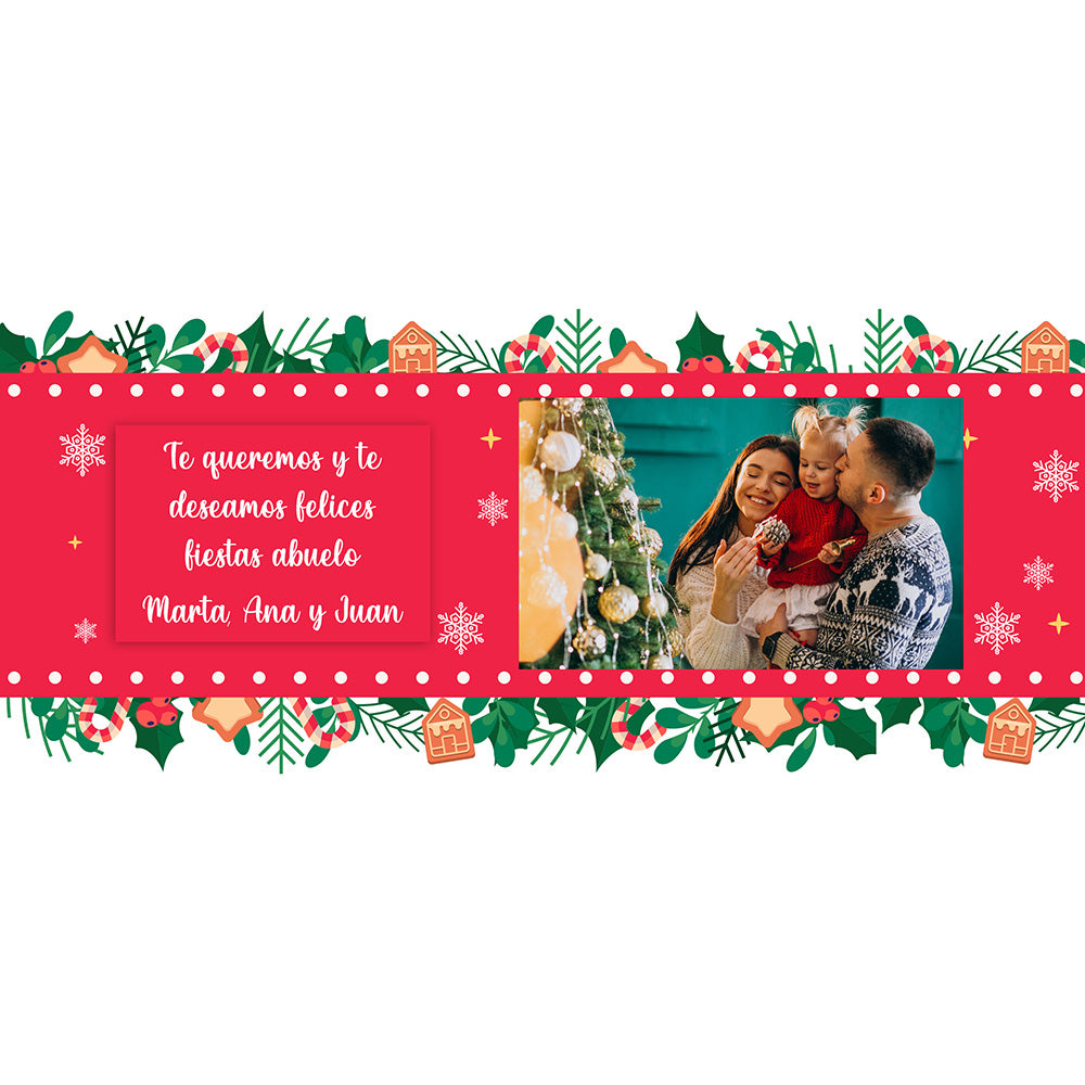 Taza personalizada de Navidad con foto y dedicatoria