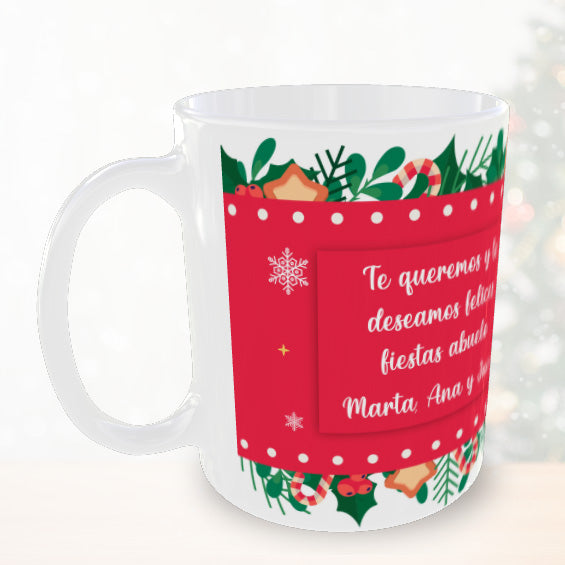 Taza personalizada con foto y dedicatoria