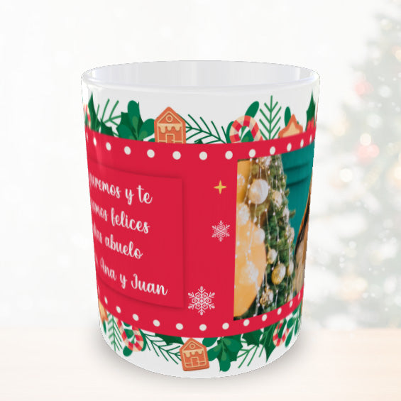 Taza personalizada con foto y dedicatoria