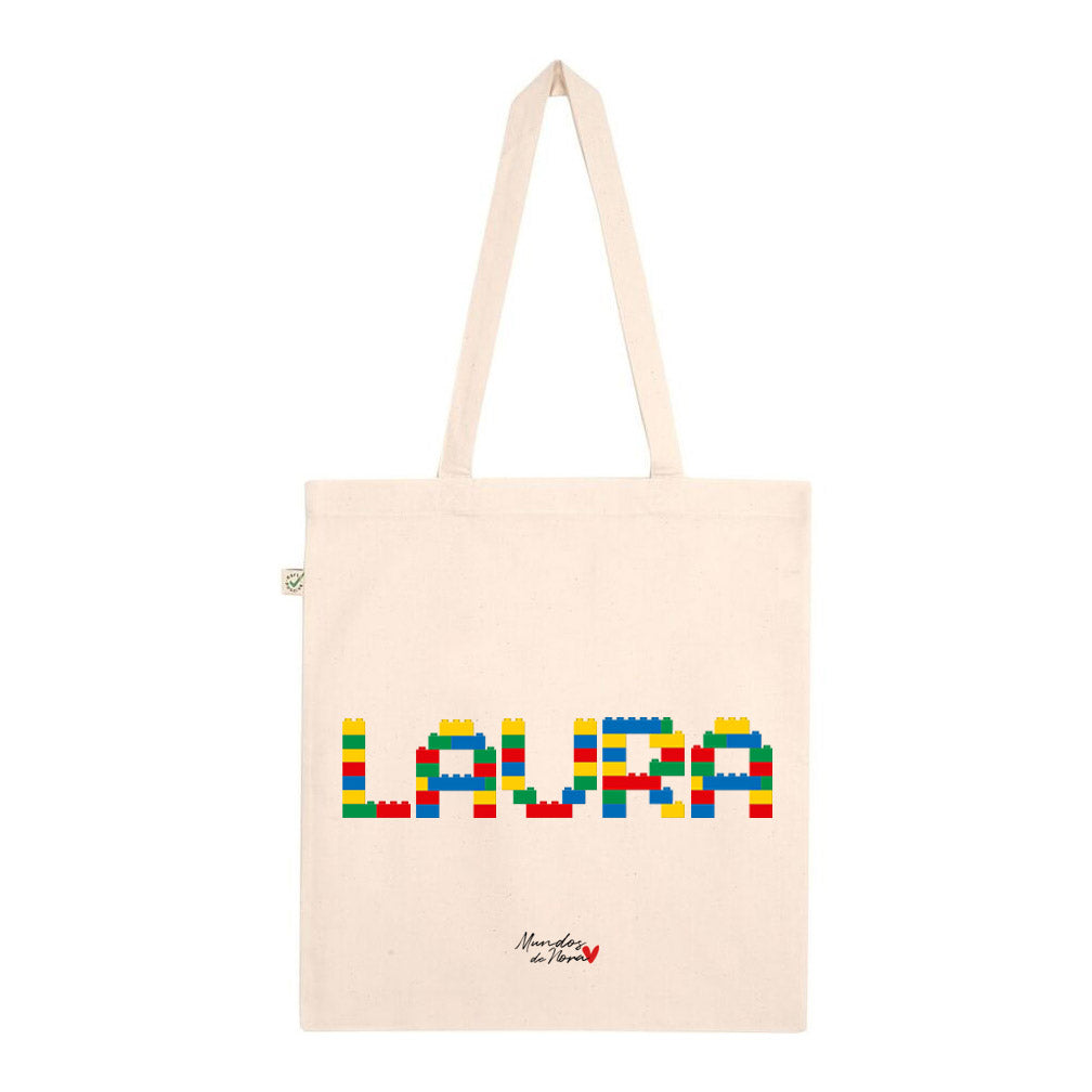 Bolsa personalizada con nombre de Lego