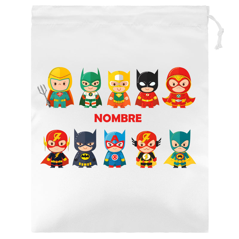 Bolsas para el Desayuno / Merienda infantiles personalizadas con estampado y nombre