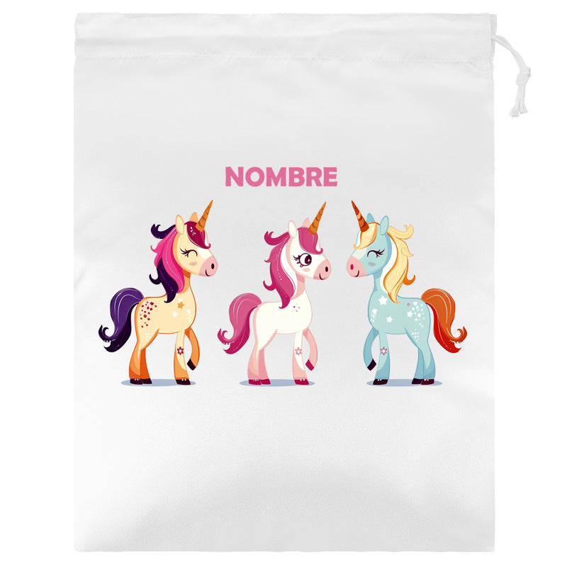 Bolsas para el Desayuno / Merienda infantiles personalizadas con estampado y nombre