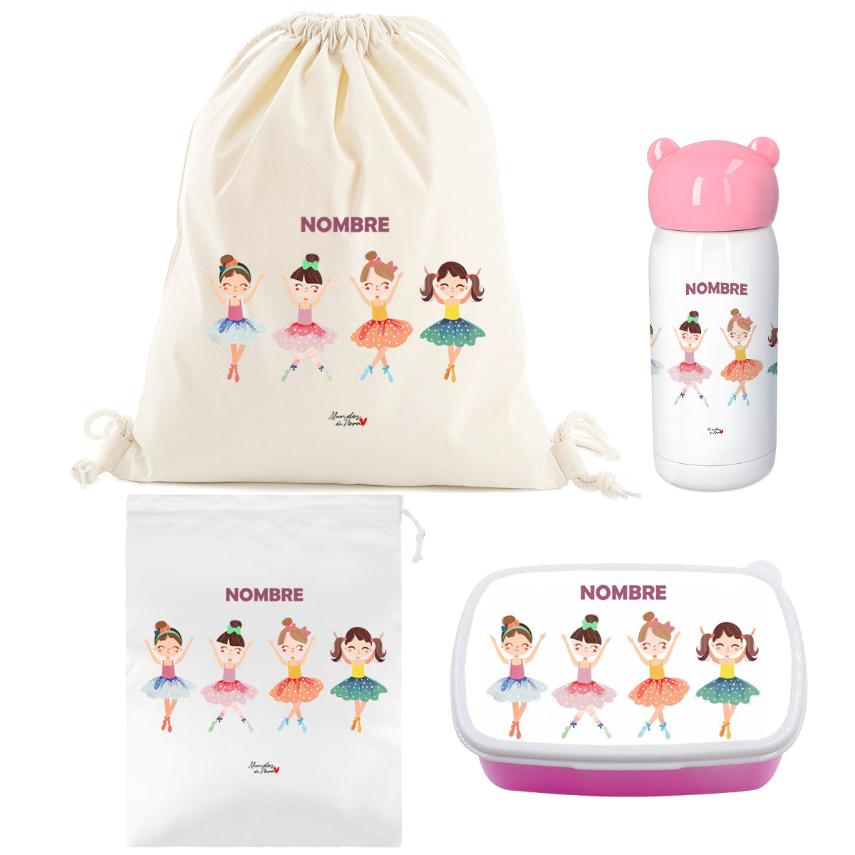 Super Pack Vuelta al Cole Infantil Personalizado de bailarinas