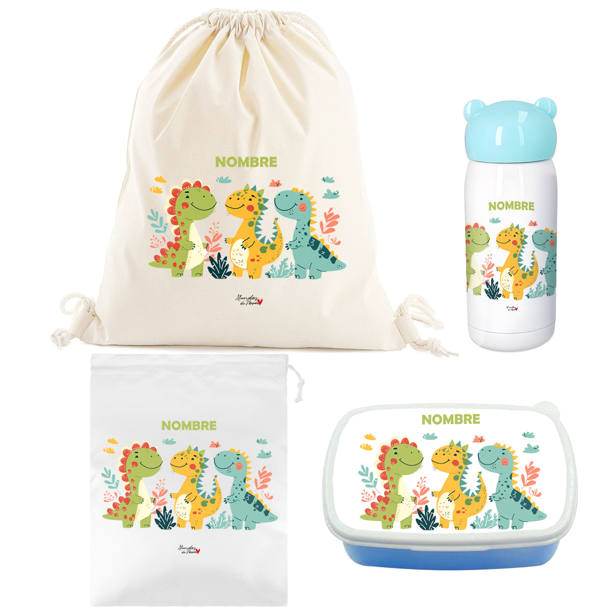 Super Pack Vuelta al Cole Infantil Personalizado de dinosaurios