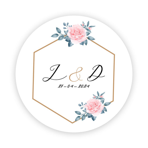 Neceser personalizado con diseño de flores para regalo detalle de boda #01