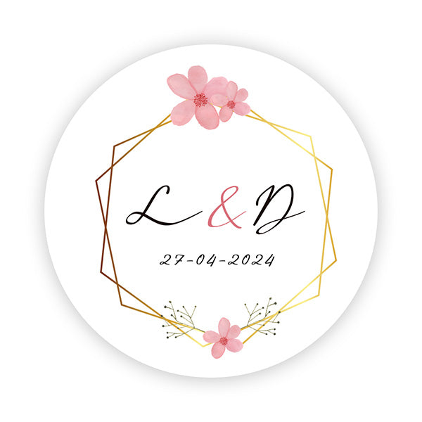 Neceser personalizado con diseño de flores para regalo detalle de boda #03