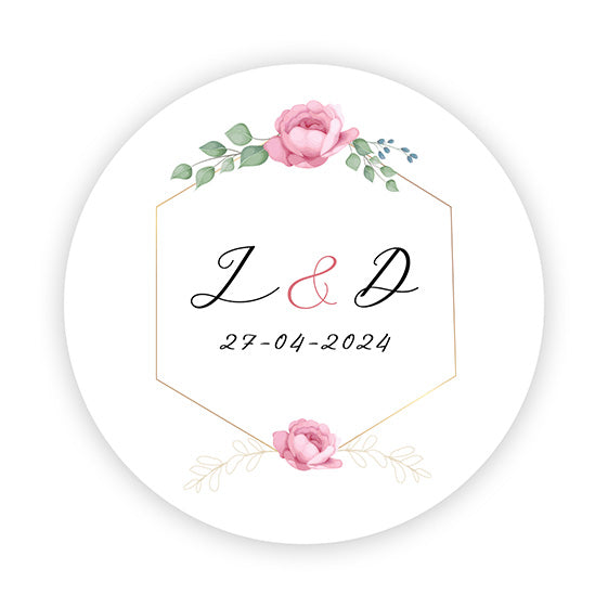 Neceser personalizado con diseño de flores para regalo detalle de boda #04