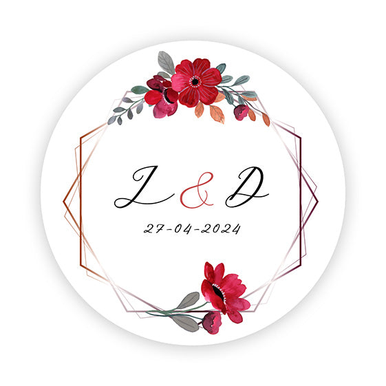 Neceser personalizado con diseño de flores para regalo detalle de boda #06