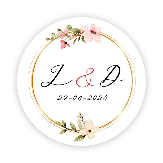 Neceser personalizado con diseño de flores para regalo detalle de boda #07