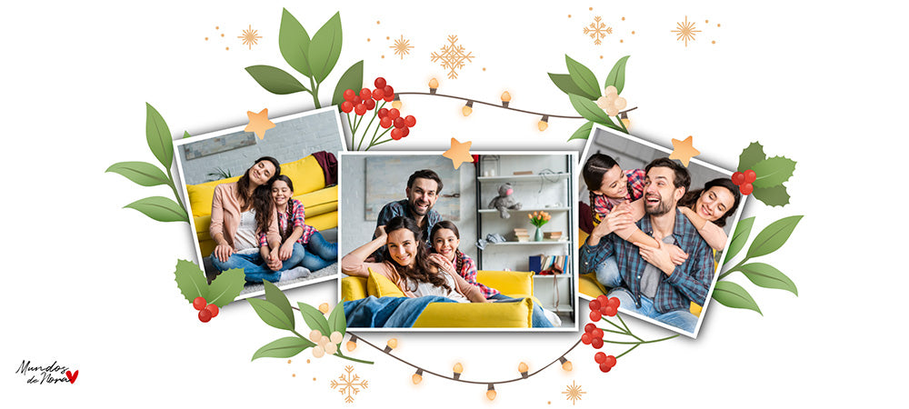Taza personalizada de Navidad fotos collage