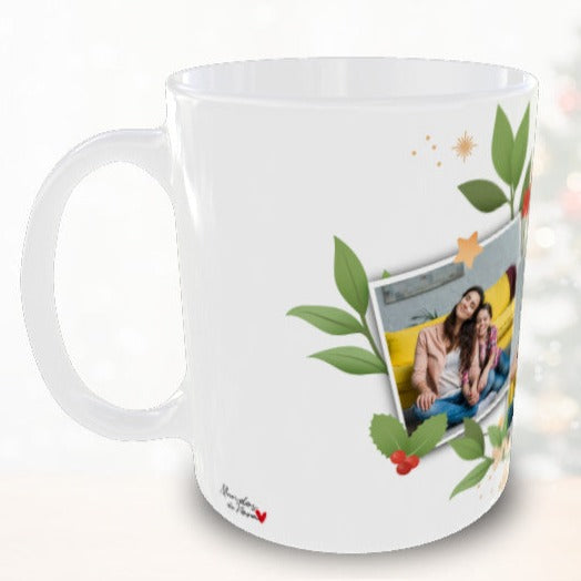 Taza personalizada de Navidad fotos collage